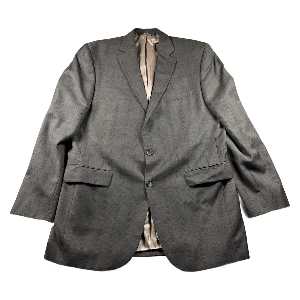 Jack Victor Exclusive Collection Blazer Mens 42L Gray Plaid Wool Canada